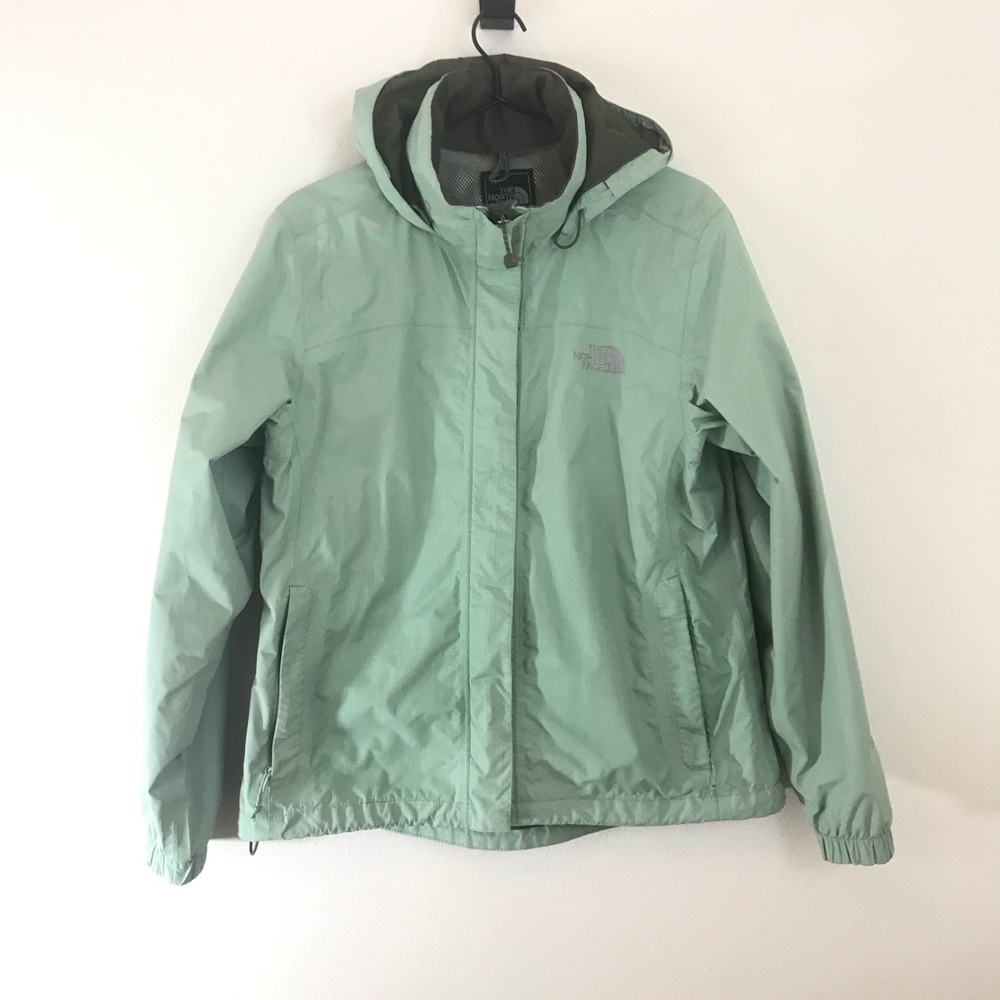 The North Face hyvent waterproof mint windbreaker